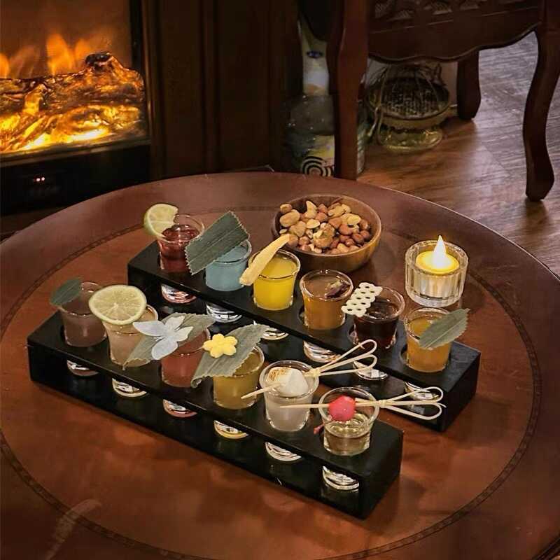 B52 Cốc Máy Bay Ném Bom Bộ Dày Sip Cốc Chiến Đấu Rượu Cocktail Agave Bắn Cốc Bộ Giá Đỡ Cốc