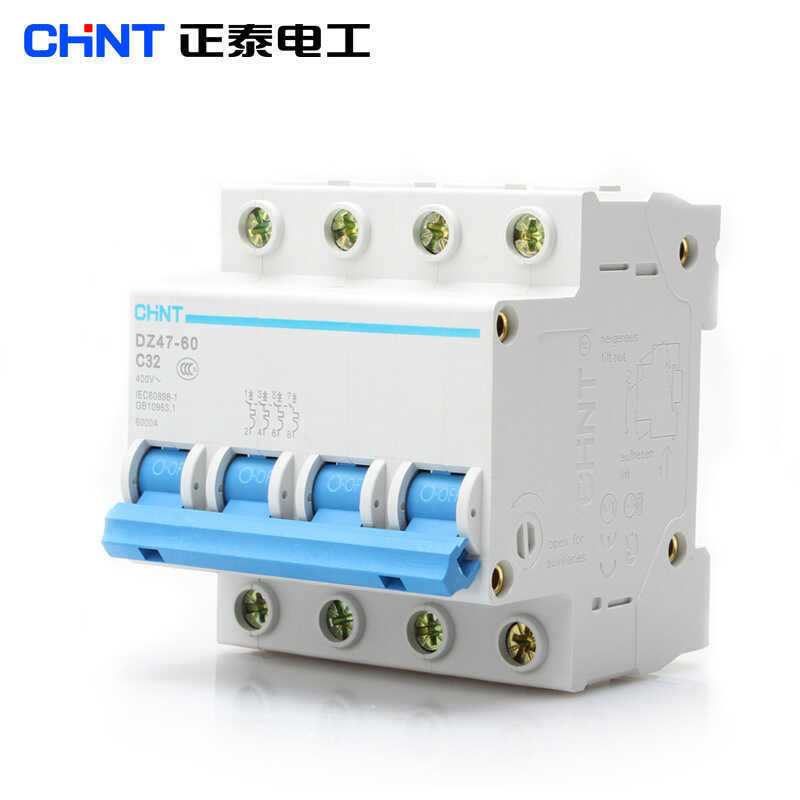 CHNT Zhengtai Bộ ngắt mạch nhỏ loại C DZ47-60 4P 6A-60A Bộ ngắt mạch bốn lỗ rỗng Zhengtai