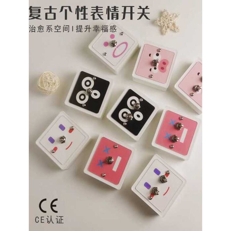 Retro Acrylic Switch Single Open Double Open Double Control Panel Dopamine Double Control Lever Wall