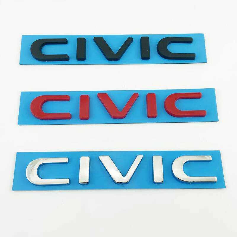 22-24 Thế hệ thứ 11 CIVIC Logo ô tô CIVIC Trunk Chữ cái tiếng Anh Logo ghi nhãn