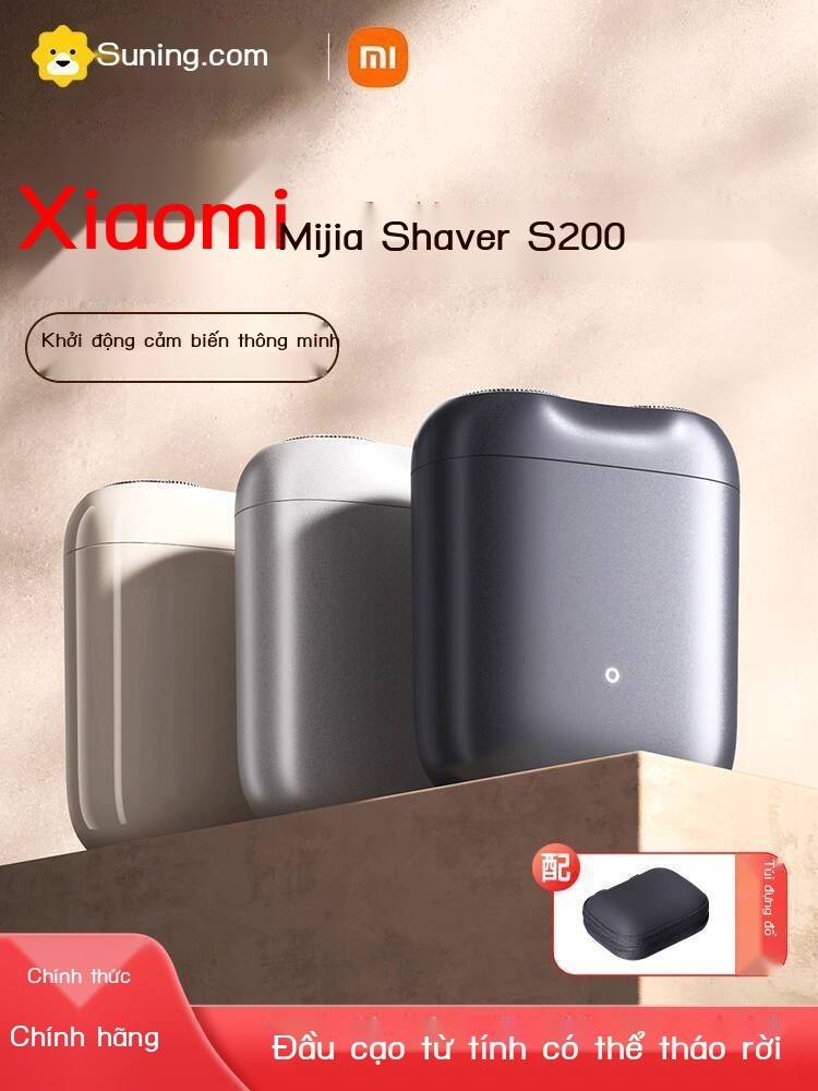 Máy điện Xiaomi Mijia S200, mini di động, máy cạo râu mới cho nam, quà tặng Qixi 847