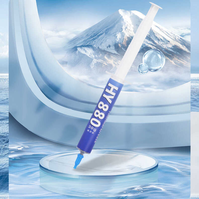 Huaneng HY880 Chịu Nhiệt Độ Cao CPU Silicon Dẫn Nhiệt Mỡ Ống Tiêm 30g CPU Hiệu Suất Cao Dán Nhiệt 5.