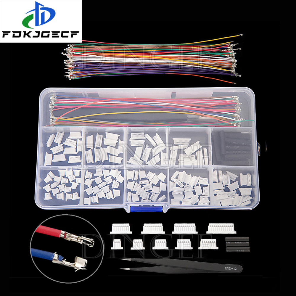 SH1.0MM JST 1mm Bộ kết nối cáp JST Nam Header 3P-12P với 28AWG Uốn với thiết bị đầu cuối cho GPS Rac