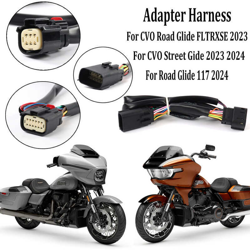 Thích hợp cho Harley CVO 121 Road Street Glide 2024 Cáp chuyển đổi đèn xe máy