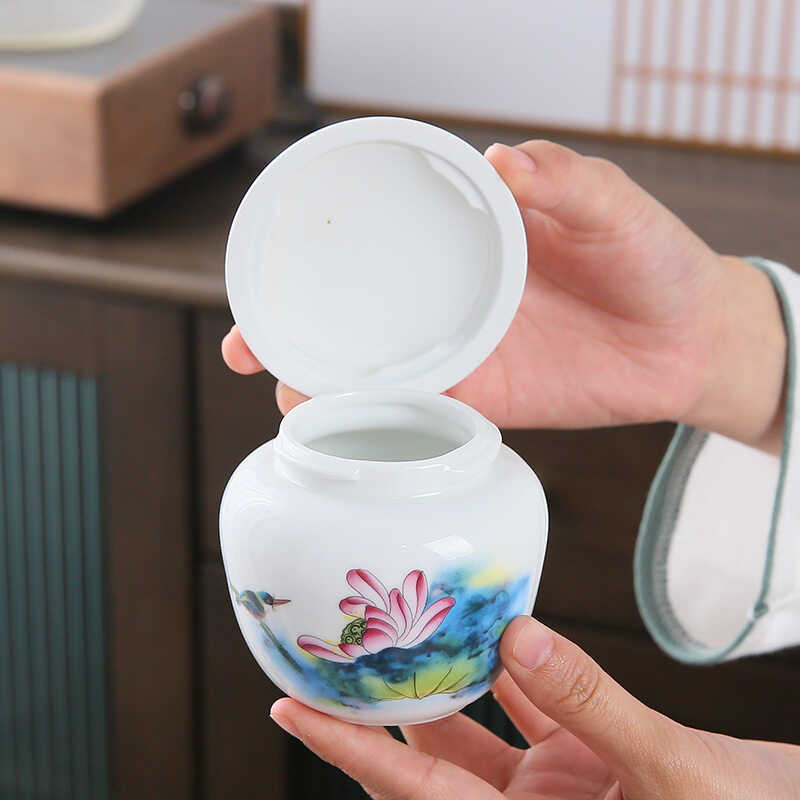 Thuốc Trung Quốc Kem Vuông Lọ Silicon Xoắn Ốc Kín Lọ Kín Kín Lọ Gốm Truyền Thống Trung Quốc Kem Lọ S