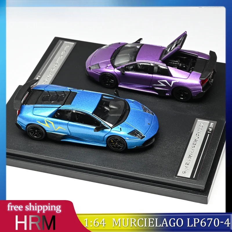 High Rev Model 1: 64 Lamborghini Murcielago LP670-4 SV Mở Cửa Giới Hạn Diecast Model Supercar Quà Tặ