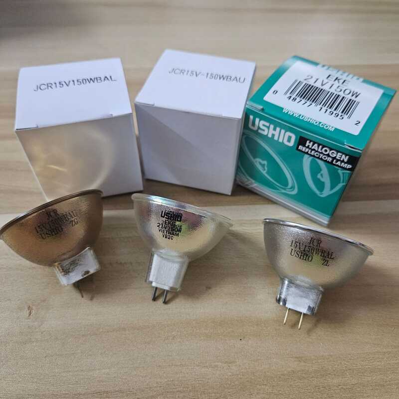 Đèn phát hiện dụng cụ quang học USHIO Oxtail EKE 21V150W G6.35 Đèn cốc Halogen Bóng đèn nguồn ánh sá