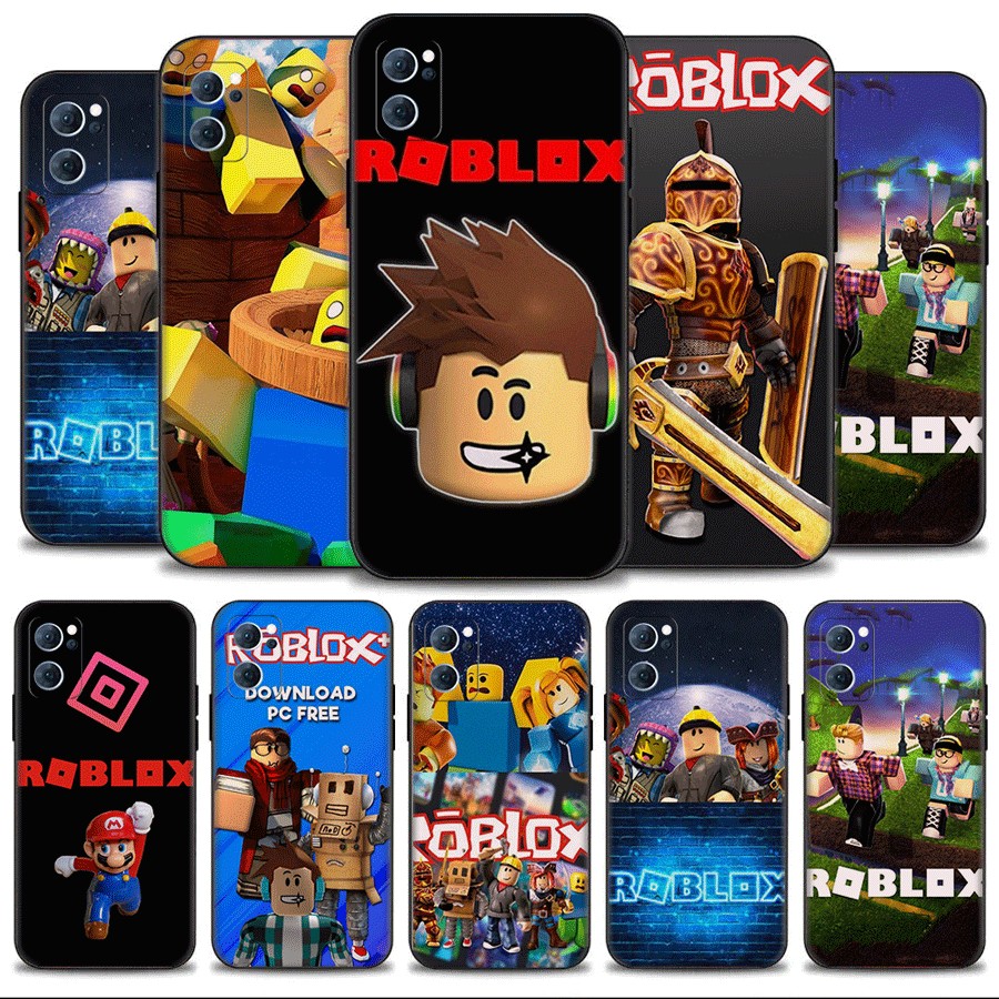 OPPO F5 A73 F7 F9 F11 Pro A7X A9 F17 Roblox Game Spot TPU vỏ mềm điện thoại di động màu đen