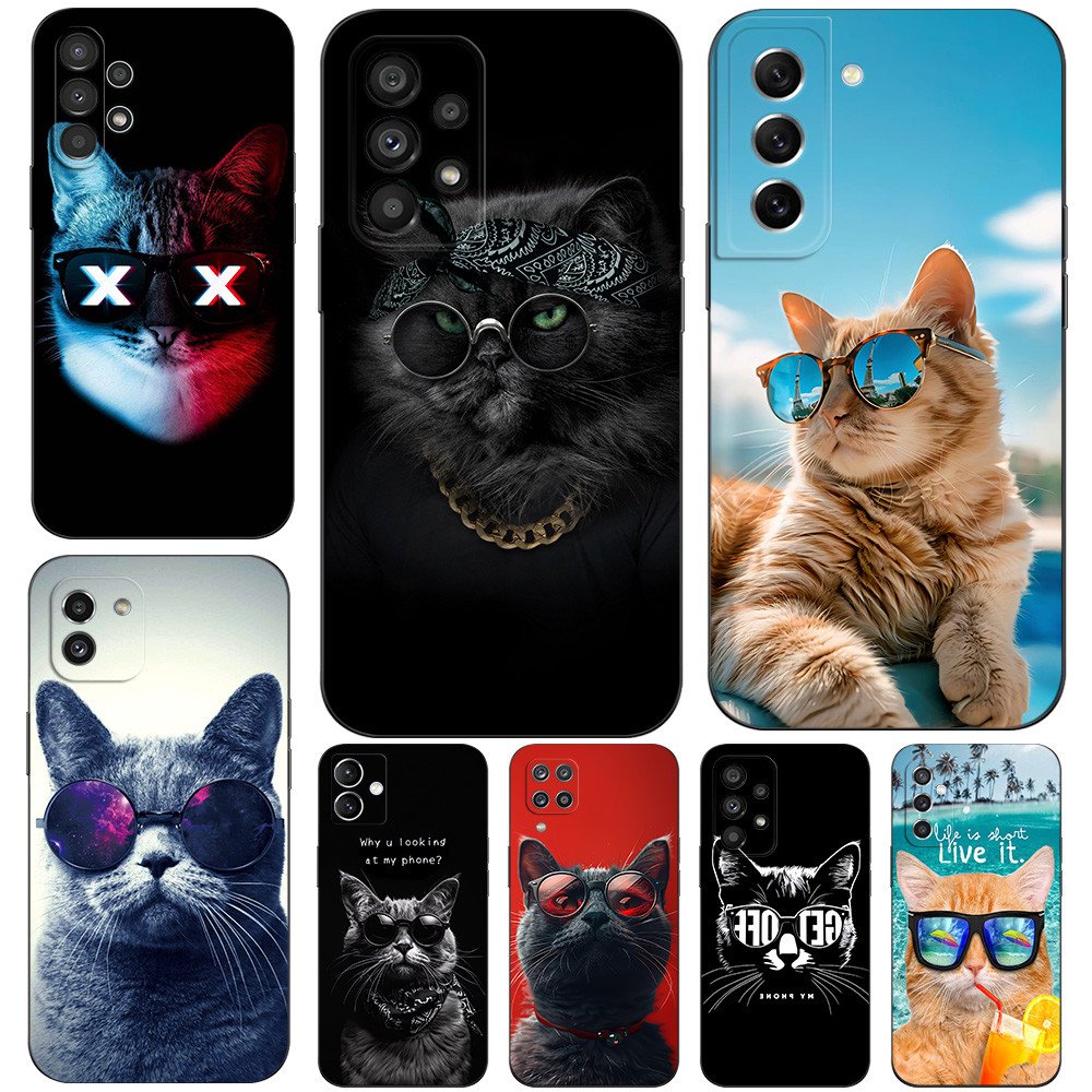 Ốp Lưng Cho Samsung Galaxy A23 4G LTE M34 A33 A53 A73 4G 5GSoft Silicon Vỏ Điện Thoại Màu Đen tpu Ng