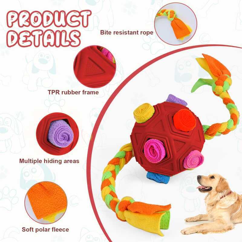 Pet Braid Sniffing Ball Dog Puzzle IQ Training Bóng chó chống cắn Đồ dùng cho thú cưng