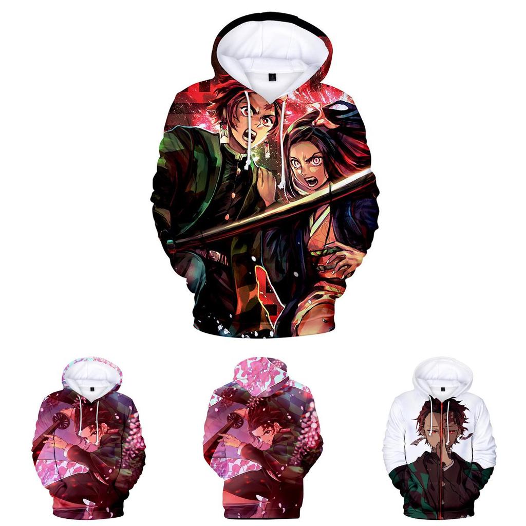 Áo hoodie cozy chủ đề Demon Slayer phù hợp mùa xuân - đông