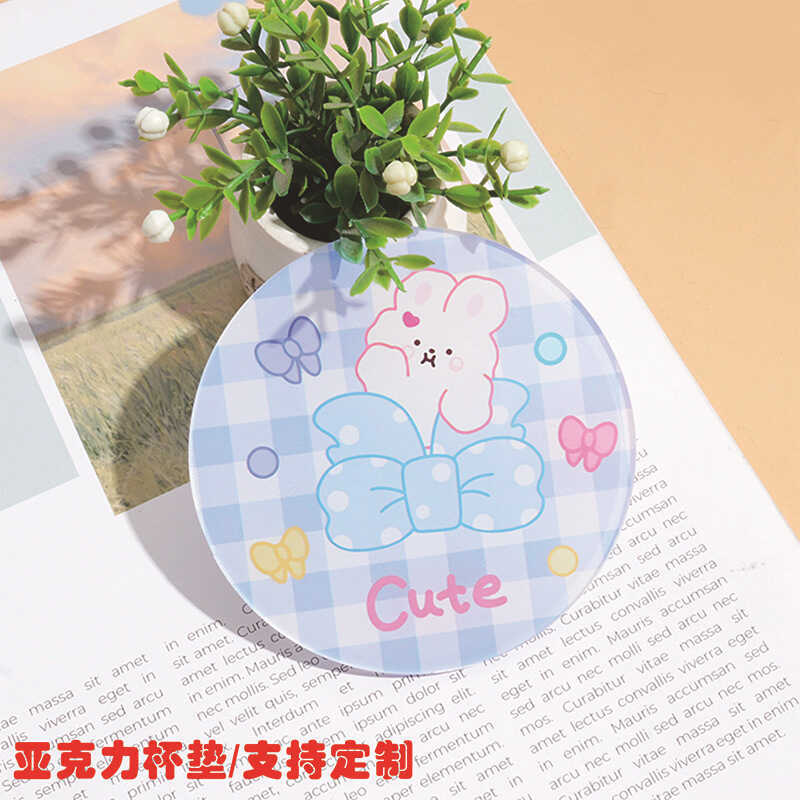 Hoạt Hình Dễ Thương Coaster Acrylic Coaster Chịu Nhiệt Độ Cao Coaster Cách Nhiệt Coaster Phong Cách 