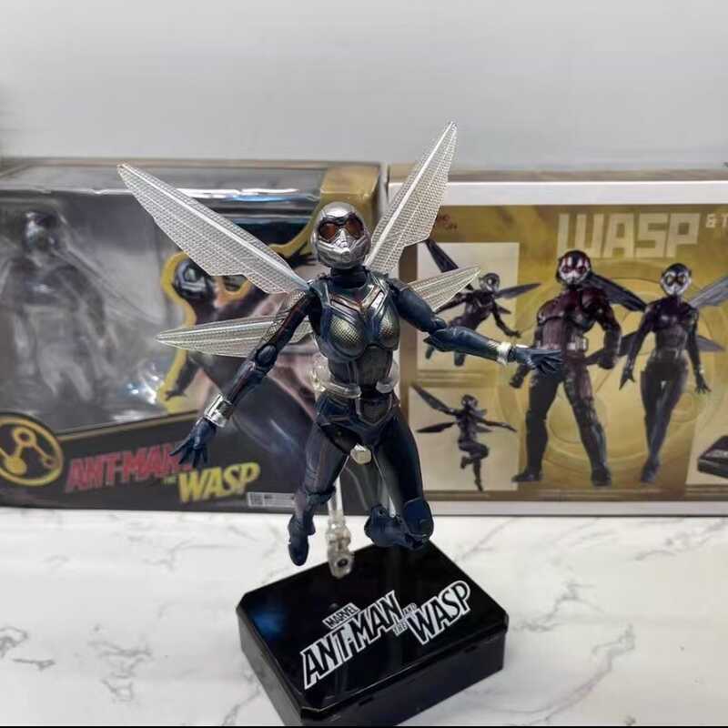 Fulian Endgame SHF Wasp Girl Joint Mô hình có thể di chuyển được Trang trí đóng hộp