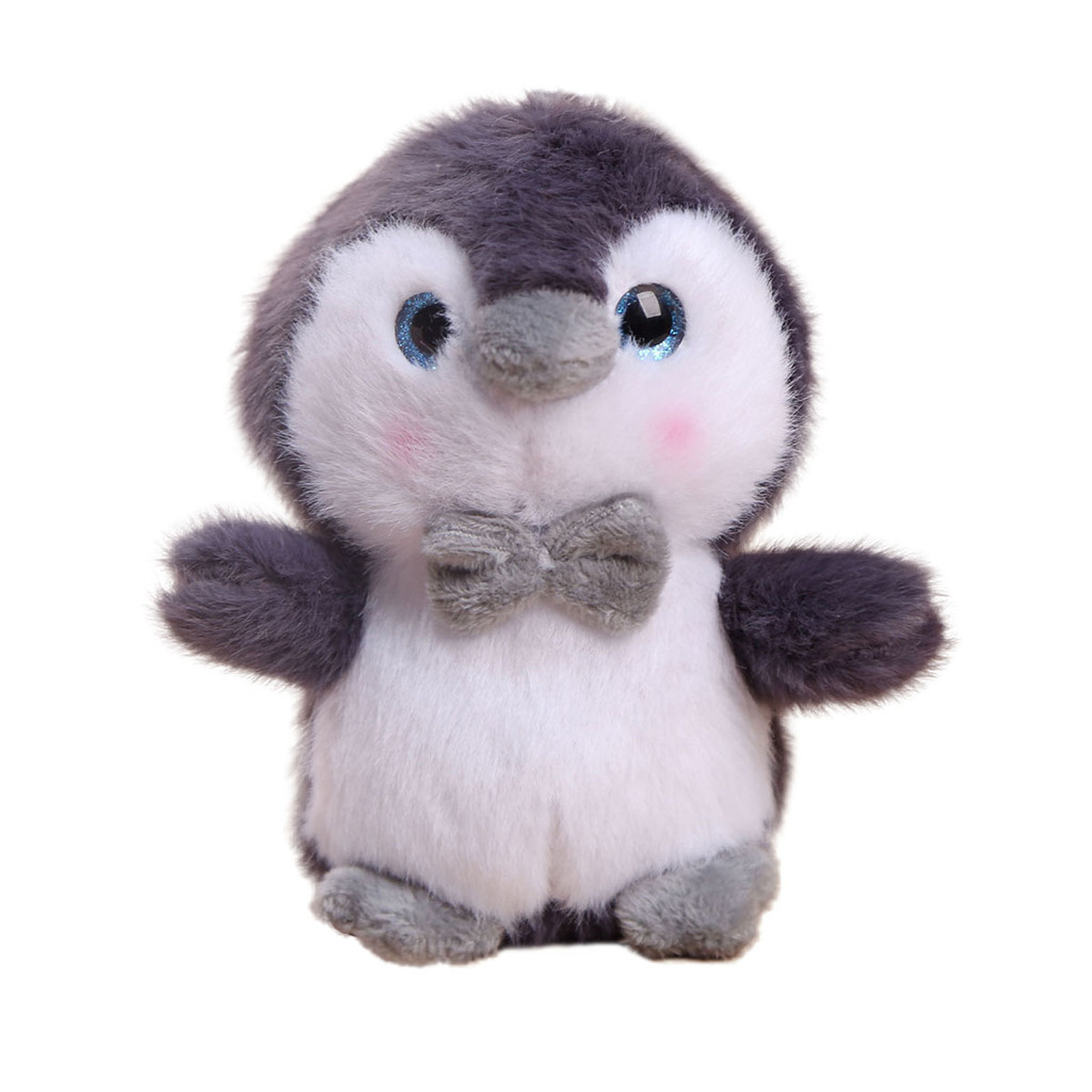 Móc khóa màu xám sang trọng Penguin có dây buộc và thiết kế khăn quàng cổ cho và bộ sưu tập quà tặng