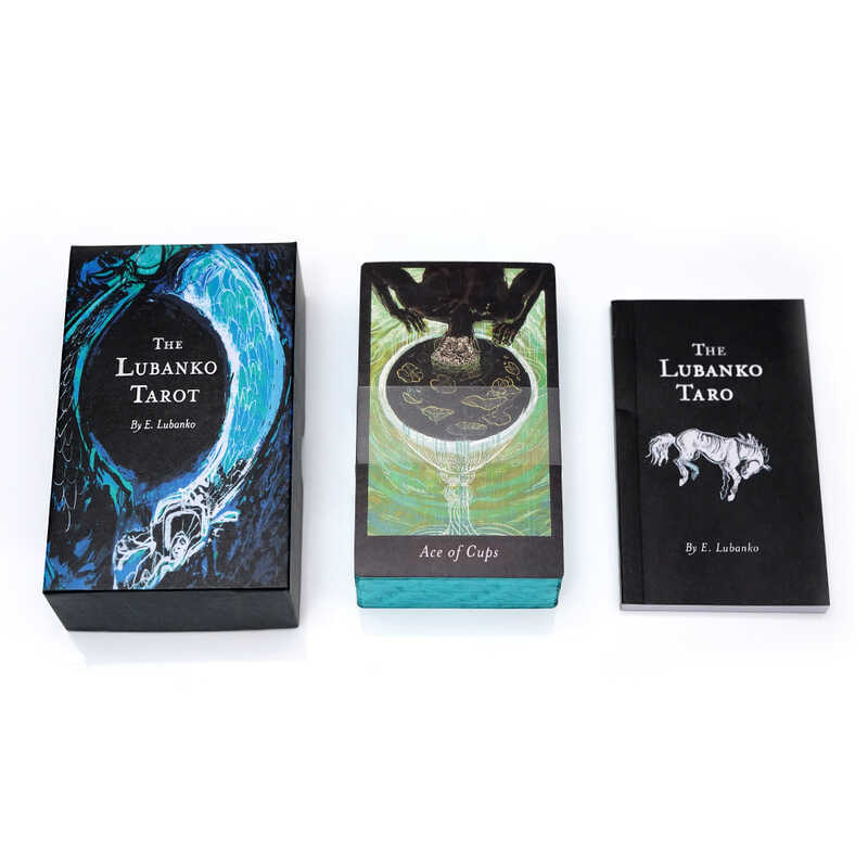 Lubanko Tarot Tất Cả Tiếng Anh Mạ Vàng Chất Lượng Cao Bạc Hộp Quà Tặng Bìa Cứng Laser Mạ Vàng Tarot