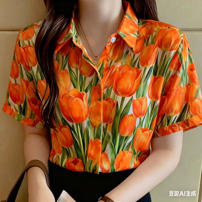 Hoa Áo Sơ Mi Nữ Hoa In Hình Áo Sơ Mi Quần Áo Graffiti Áo Sơ Mi Hawaii Tay Ngắn Áo Sơ Mi Áo Sơ Mi Ove