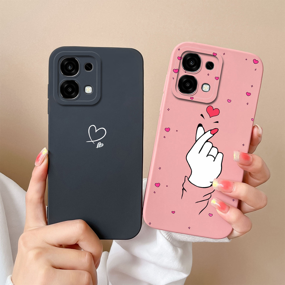 Dành Cho OPPO A6 A6 Pro Ốp điện thoại Trái Tim Tình Yêu Nhiều Màu Sắc Bướm Vuông Chống Sốc Chống Rơi