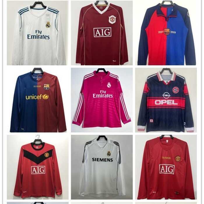 Áo Bóng Đá Dài Tay Bayern Munich và Barcelona, Phiên Bản Kỷ Niệm Retro