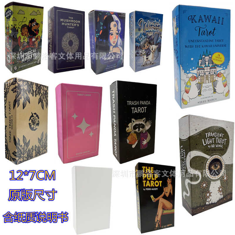 12 * 7cm Pink Cancer Tarot Exotic Cancer Tarot với Hướng dẫn sử dụng giấy