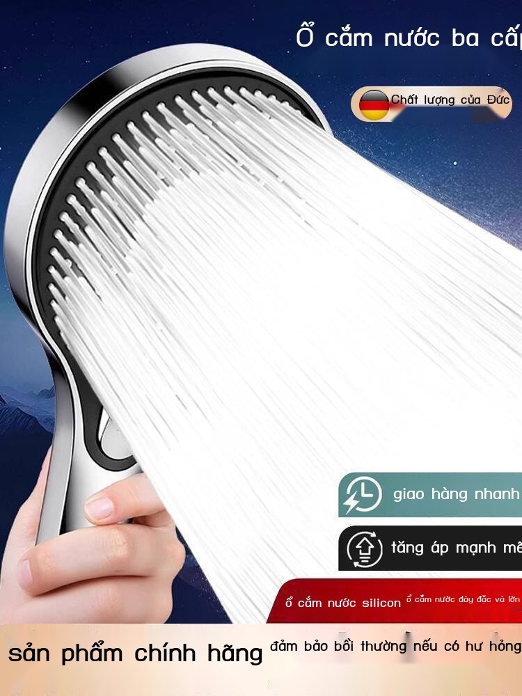 Đầu vòi sen tăng áp siêu mạnh cho tắm và máy nóng với lưu lượng nước lớn 4079