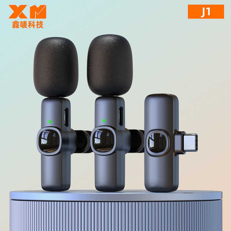 J1 Micro Lavalier Không Dây Một Cho Hai Micro Radio Điện Thoại Di Động Ghi vlog Lavalier Micro Nhỏ