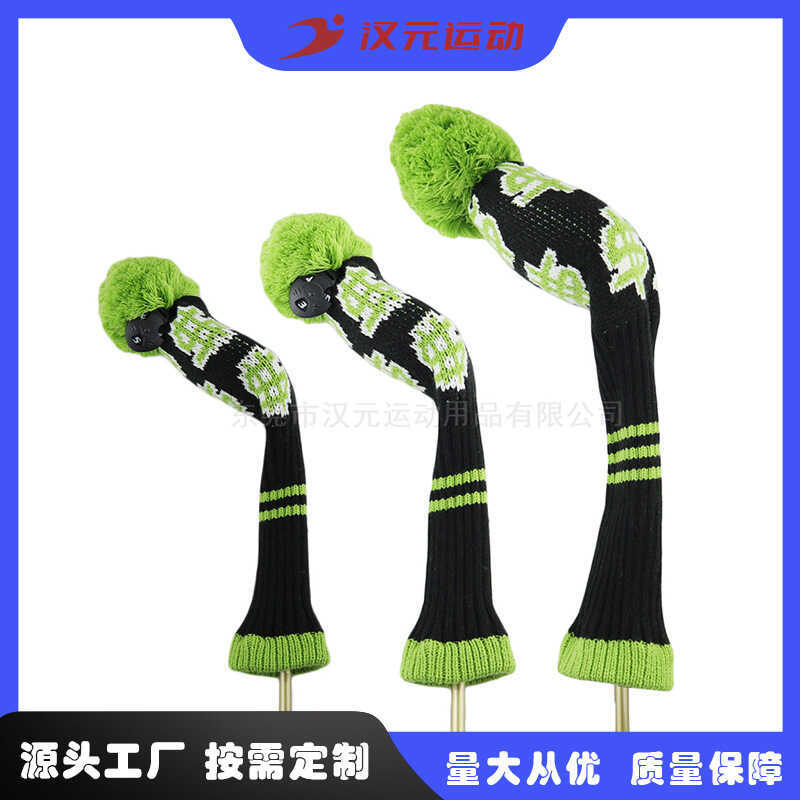 Golf Wood Club Cover Club Head Cover Cap Cover Club Cover Wool Knitting Set