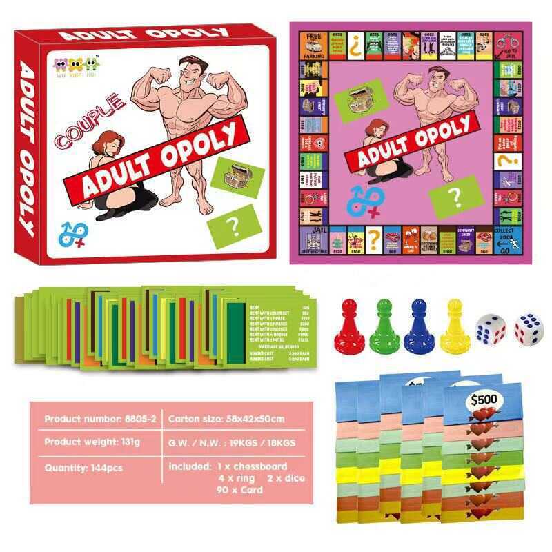 Sản phẩm mới CoupleGameNight Monopoly Checkerboard Card Game Party Drinking Game