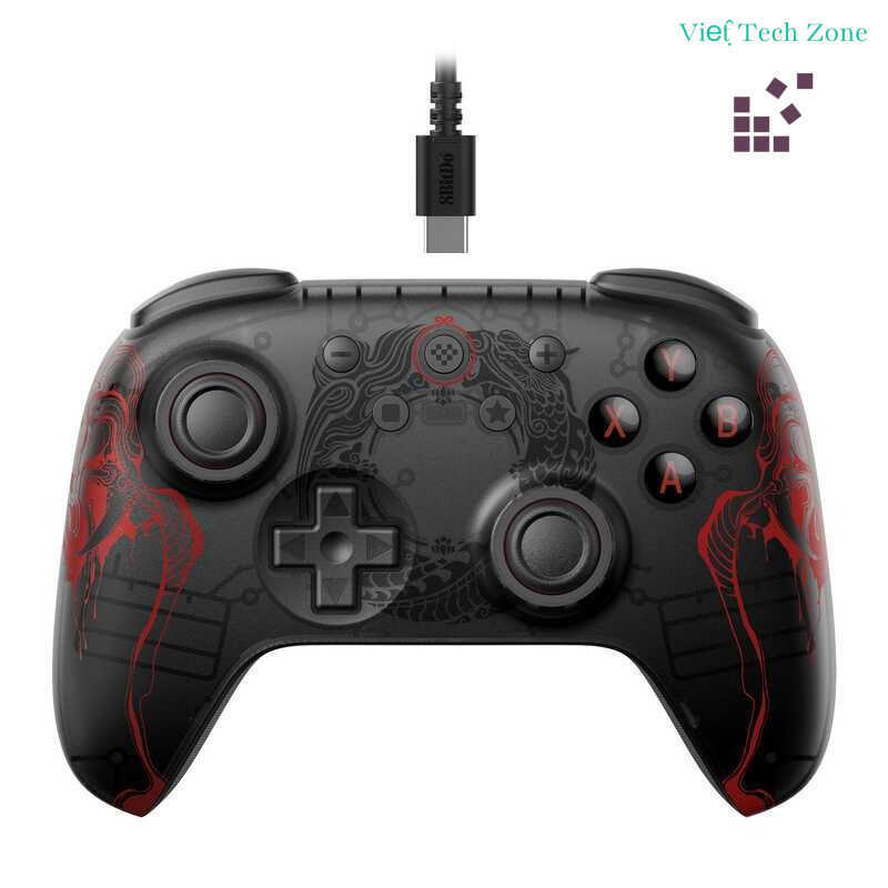 Tay cầm chơi game có dây 8BitDo Ultimate 2C BLACK MYTH WUKONG dành cho PC Android Steam | Nguyên bản