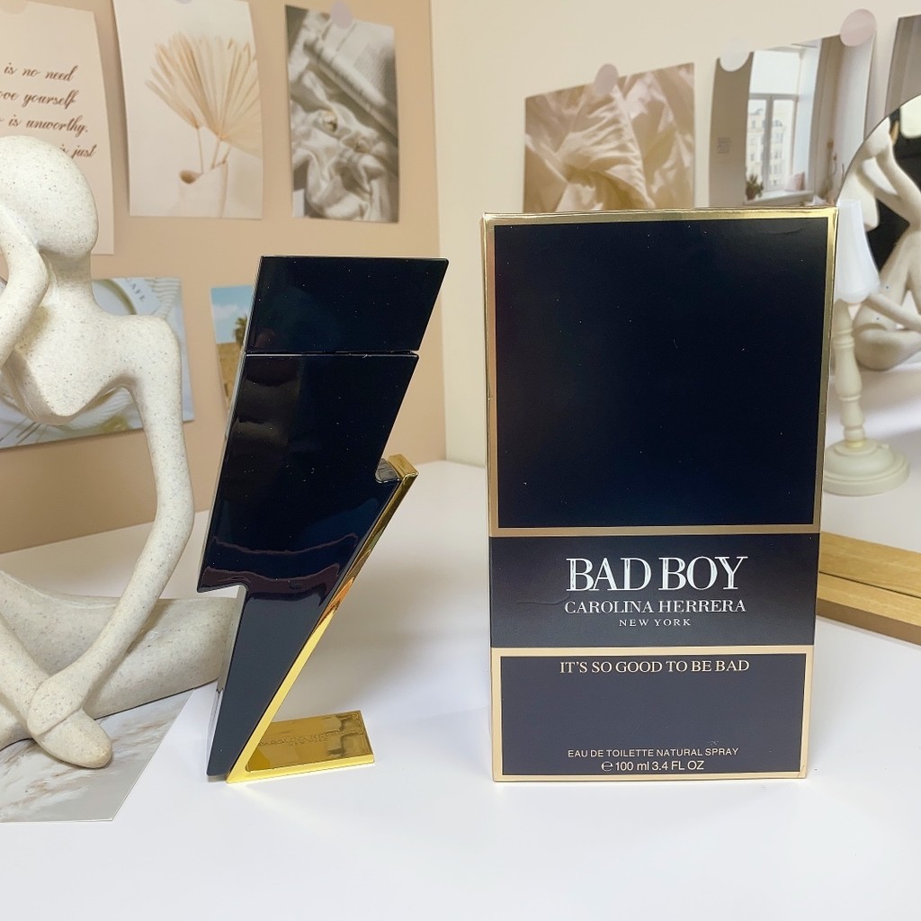 Bắn thật❤ 65 Carolina Black Bad Boy CH Bad Boy Nước Hoa Nam 100ml Carolina Herrera BAD BOY Thương Hi