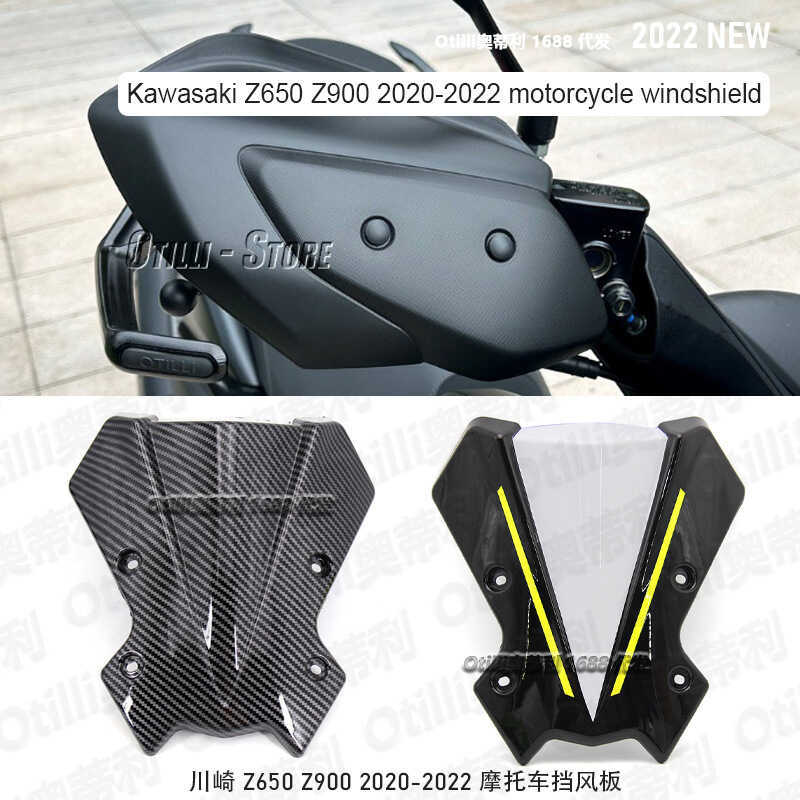 Phụ kiện sửa đổi xe máy Kawasaki Z650 Z900 2020-2022 Kính chắn gió phía trước