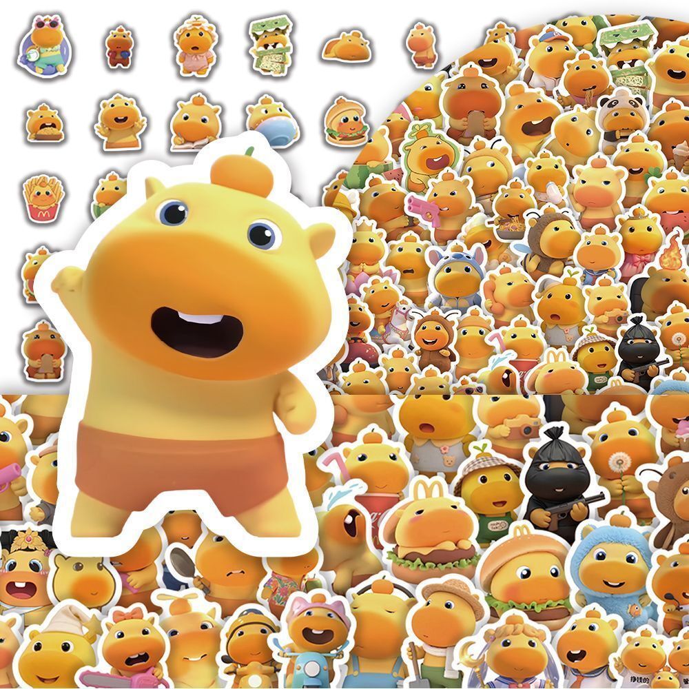 100 Nhãn dán Capybara Lulu Nhãn dán dễ thương Nhãn dán hoạt hình Biểu hiện vui nhộn Nhãn dán trang t