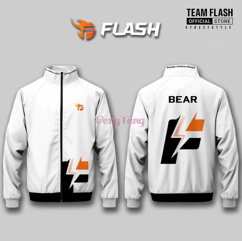 PHIÊN BẢN THẾ GIỚI FPT X Flash ALPJERSEY 2025. Team Flash E-sport Edition Jerseys, Áo thời trang nam