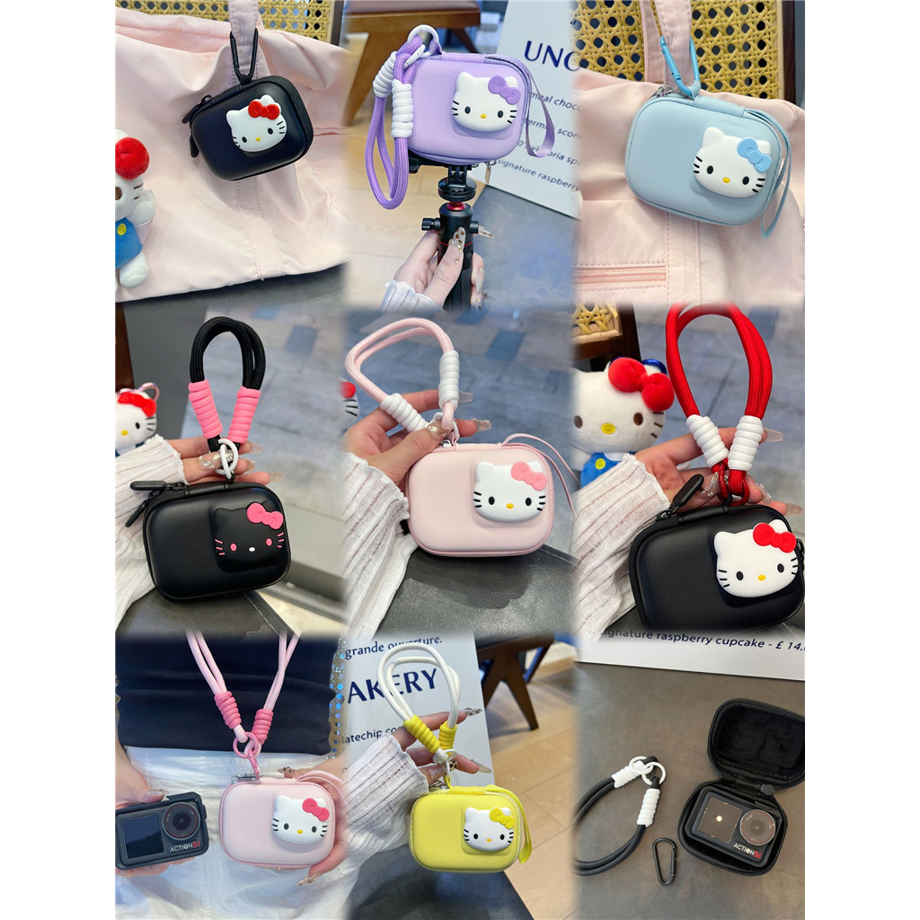 Ốp Lưng Cho DJI Osmo Action 5 Pro / Action 4 3 Túi Di Động Silicon Dễ Thương Hồng Kitty Disney Hoạt 