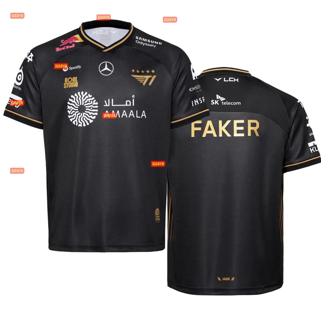 Áo thun đồng phục thế giới T1 mới 2025 LOL Esports Team Áo thun Faker