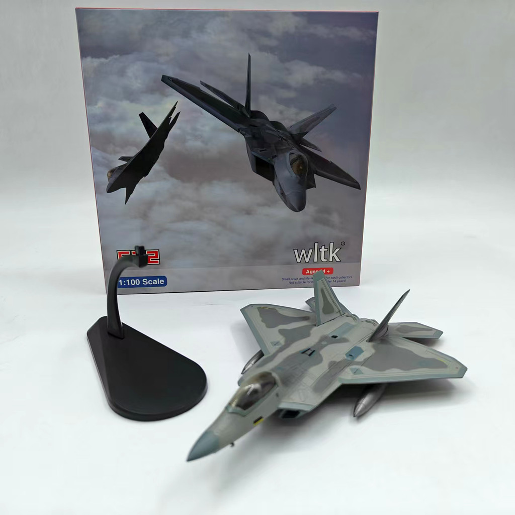 1: 100 Mỹ F22 F-22 Raptor Stealth Máy Bay Tiêm Kích Mô Hình Hợp Kim Quân Sự Mô Phỏng Thành Phẩm Tran