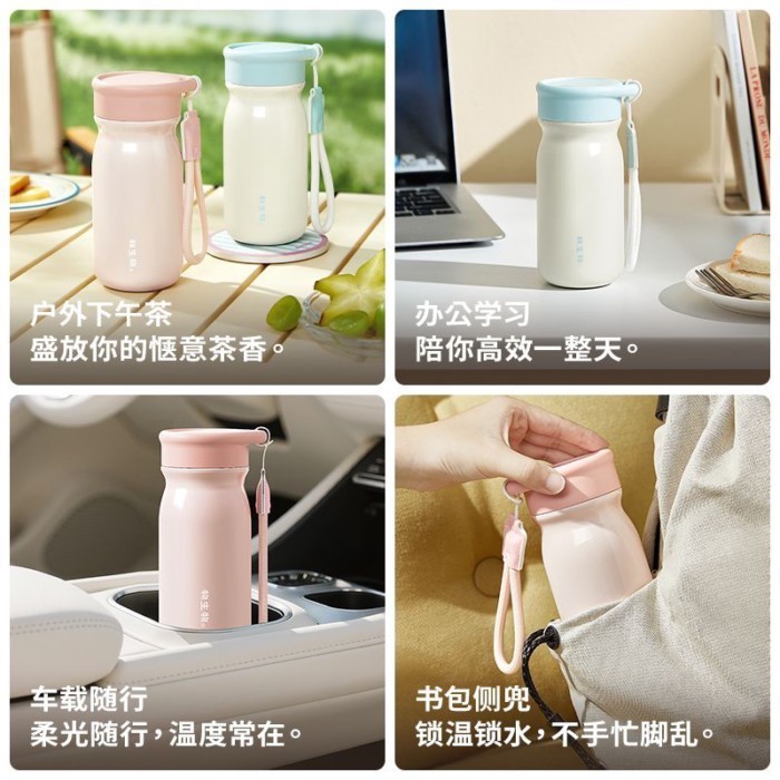 Bình Giữ Nhiệt Wubiological Cho Nữ Có Vẻ Đẹp 2025 Phong Cách Mới Học Sinh Đi Học Nhỏ Gọn Cà Phê Di Đ