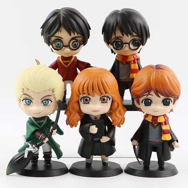 5 HarryPotter HarryPotter Anime Academy of Magic Harry Potter Hermin Ron Nhân Vật Mẫu Đồ Trang Trí