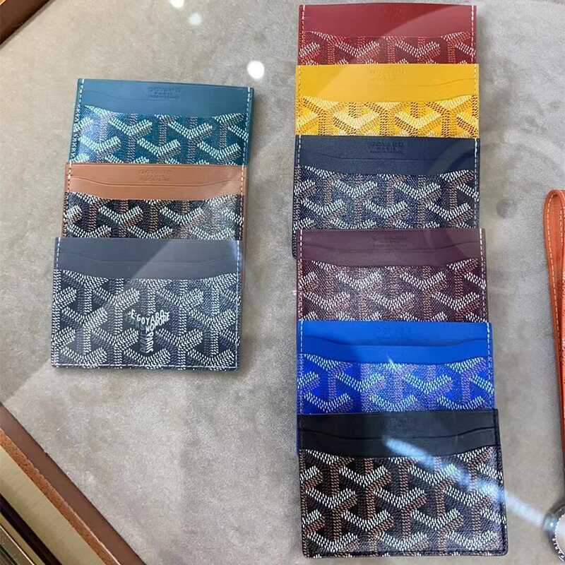 Goyard Goyard Nhỏ Đựng Thẻ Siêu Mỏng Nam Da Cổ Điển Đựng Thẻ Hộ Chiếu Nữ Lưu Trữ Thẻ Ví
