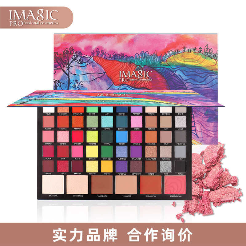 IMAGIC 56 Màu Terada Phấn Mắt Ngọc Trai Mờ Phân Cực Châu Âu Mỹ Bảng Phấn Mắt Sân Khấu Nghệ Sĩ Trang 