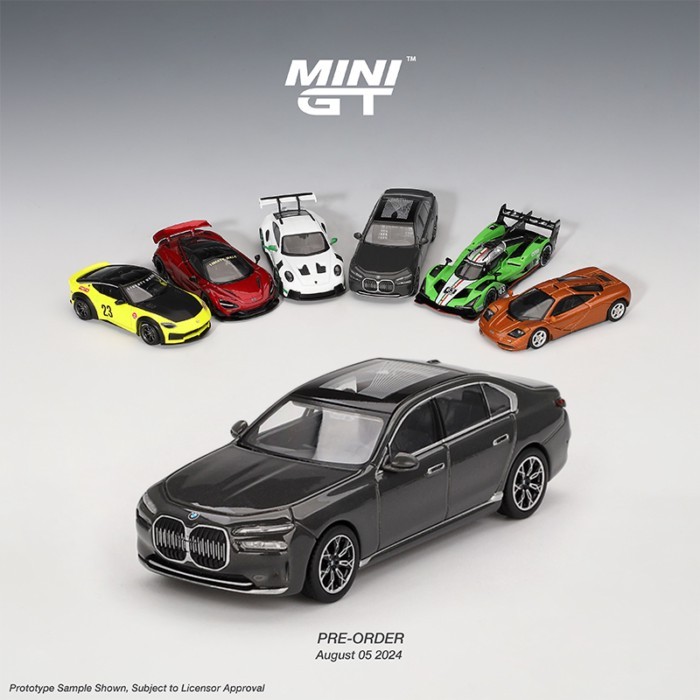 MINI GT 1: 64 BMW BMW i7 xDrive60 Dravit Xám Hợp Kim Mẫu Xe Đồ Trang Trí