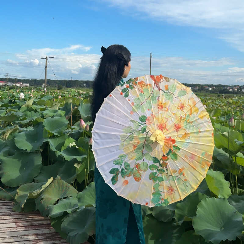 DH-44 Cổ Dầu Giấy Ô Trung Quốc Hanfu Chụp Ảnh Sáng Tạo Phong Cách Trung Quốc Ô Sườn Xám Ô Sàn Catwal