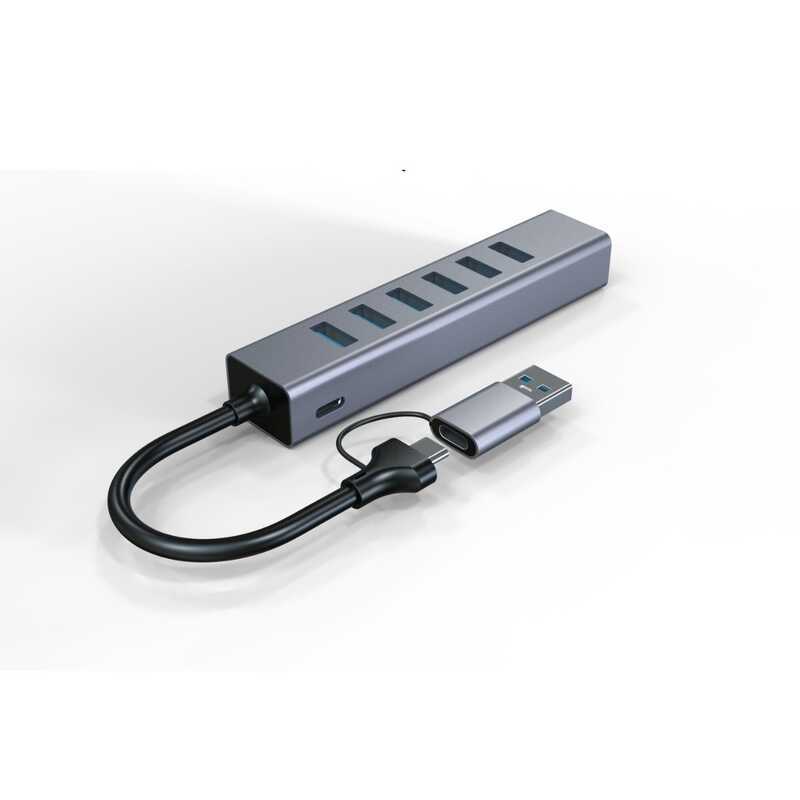 Bảy cổng usb3.0 Docking Station Hub Docking Station Card Gigabit Network PD Power Supply Hub Cổng mạ