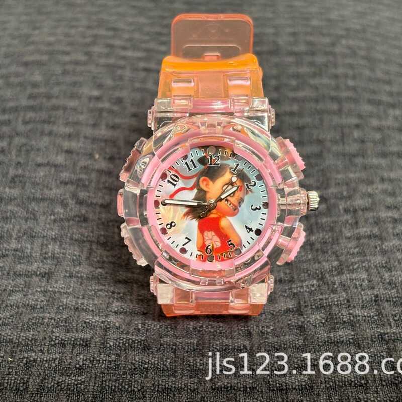 Đồng hồ trẻ em Dạ quang Nezha Hoạt hình sinh viên Mặt số lớn Lịch thạch anh điện tử Trẻ em Đồng hồ t