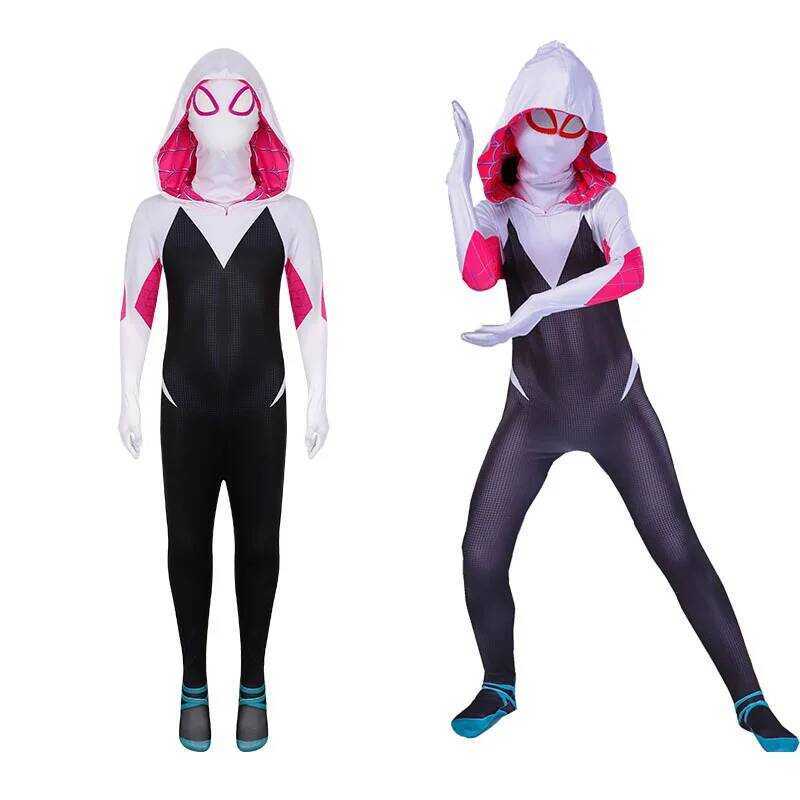 C Gwen Stacy Cosplay Phù Hợp Với Trang Phục Cho Người Lớn Bé Gái Halloween Zentai 3D Spider Gwen Với