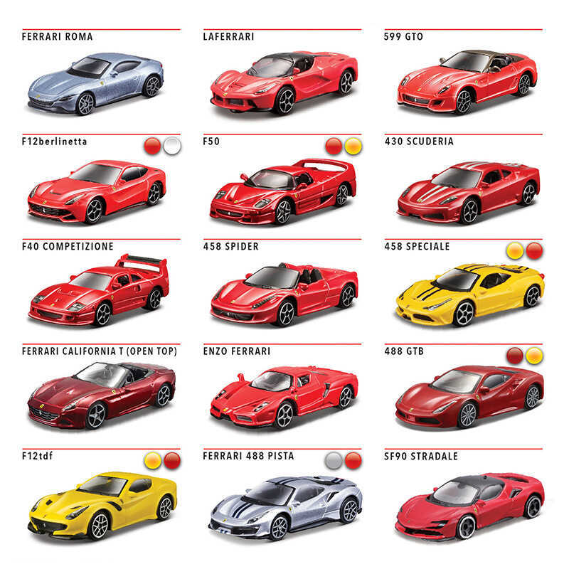 Bburago Bburago 1: 64 Enzolafa Hợp Kim Xe Mô Hình Xe Ferrari Xe Ô Tô Đồ Chơi Xe Nam
