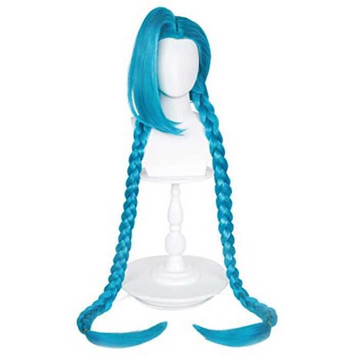 Tóc giả cosplay Jinx Liên Minh Huyền Thoại style Lolita vàng