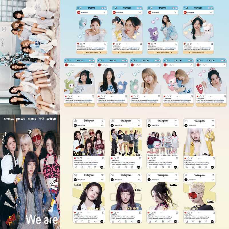 GIDLE Album mới < We are > Thẻ trong suốt hàng hóa TW Thẻ sưu tập dễ thương i-dle Thẻ nhỏ