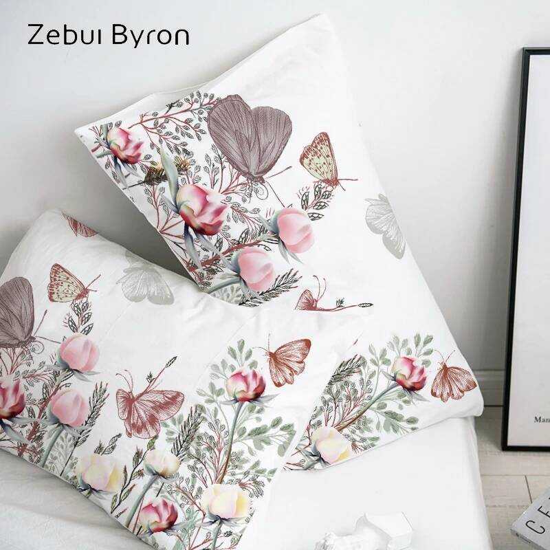 Vỏ gối 3D HD Tùy chỉnh / 50x70 / 50x75 / 50x80 / 70x70 Vỏ gối trang trí, erfly trong hoa Bộ đồ giườn