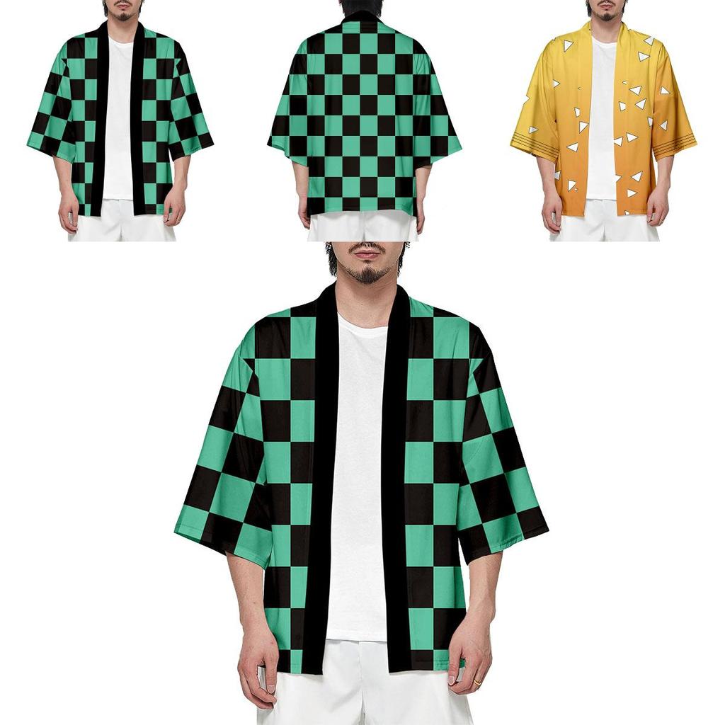 Áo khoác Haori cao cấp dành cho cosplay nhân vật Kamado Nezuko trong Anime Demon Slayer Kimetsu No Y