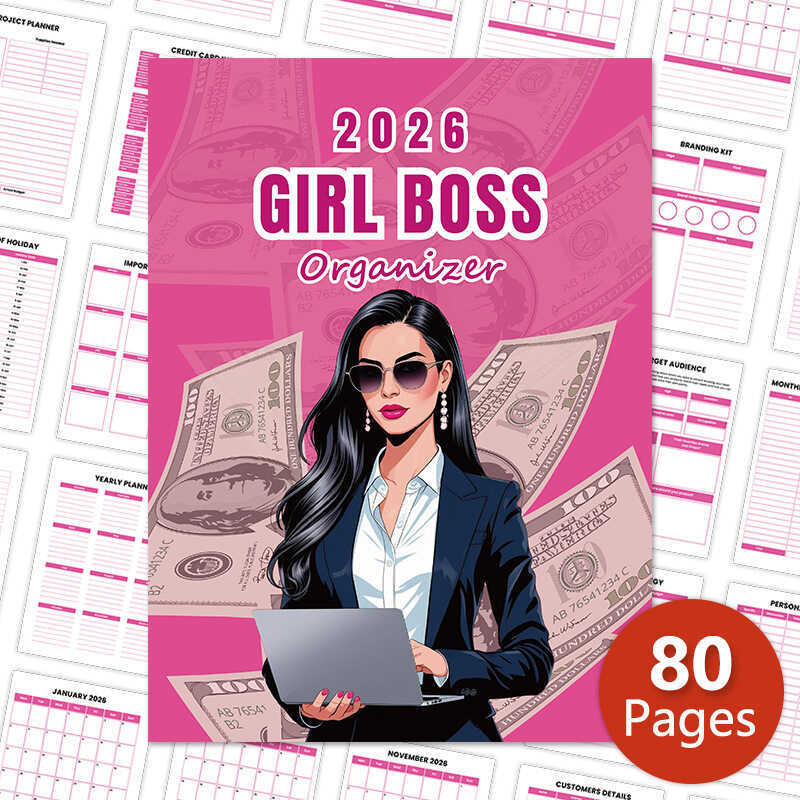 Sản phẩm mới 2026 GIRL BOSS ORGANIZER 2026 Nữ BOSS Notebook Lịch trình